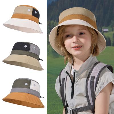 Summer Kids Sun Hat Quick-dry Outdoor Children Bucket Hats for Girls Boys Beach Travel Child Panama Cap Kids Accessories 4-8Y