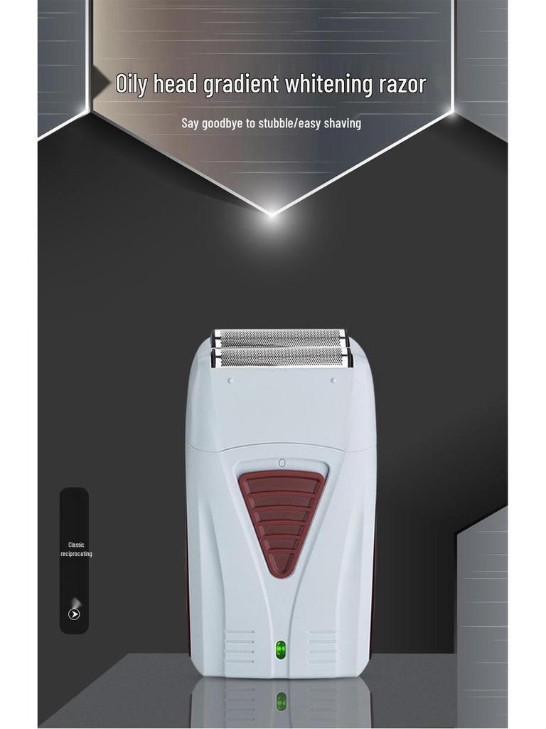 4D Double Head Reciprocating Electric Bald Head Shaver & Whitener for Men