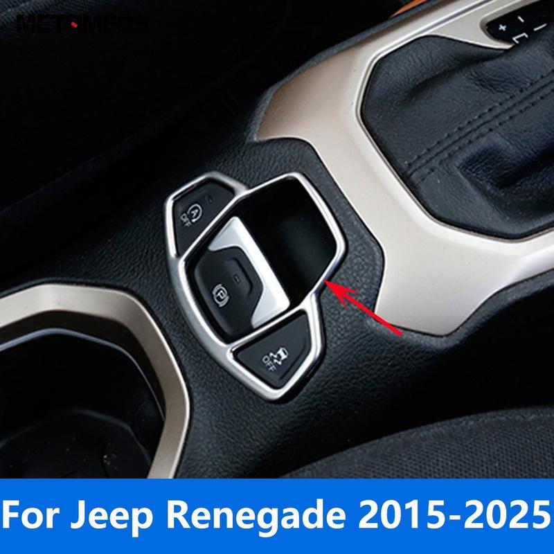 For Jeep Renegade 2015- 2024 2025 Matte Handbrake Parking Brake Control Button Cover Trim Interior Accessories Car Styling