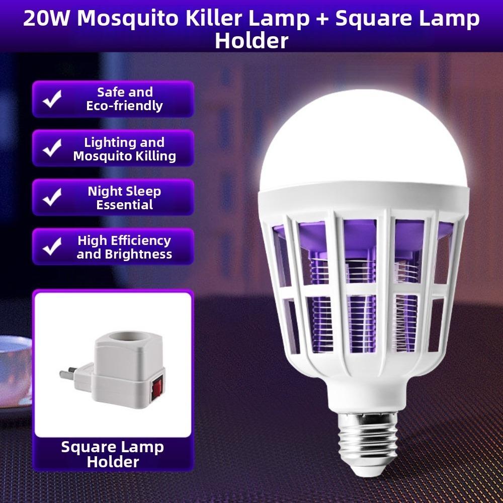 Energy Saving LED Mosquito Killer Bulb Pug-in Insect Trap Light  for Home Bedroom Garden Patio