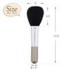 Shishida Seishindo Powder The Natural Made in Makeup x x 1 Brush Brush, Natural, 100% Hair, Japan, Gold, YM-900, Brush, 1.6 12.8cm (Bristle Length