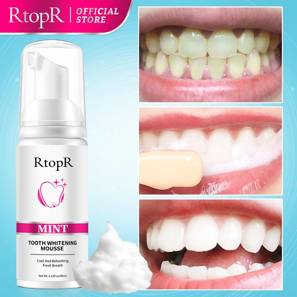 RtopR Mint Teeth Whitening Mousse  Dazzle White Teeth Clean Stains Repair Gums Healthy Improve Oral Refreshing