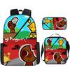 Game Incredibox Sprunki Pattern Large Capacity Three Piece Students School Bag
