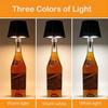 LED Kabellose Weinflaschenlampe 3 Beleuchtungsmodi Tragbar Touch Tischlampe Kabellose LED Schreibtischlampe Kreative Ambiente Nachtlampe (Schwarz-Weiss)