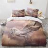 Cartoon Unicorn Duvet Cover Floral Bedding Set Microfiber Flying Horse Comforter Cover Full Queen For Boys Girls Bedroom Decor