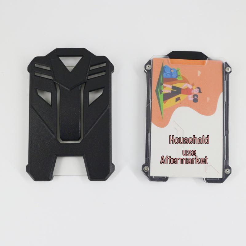 Black Leather Retractable Badge Reel Keychain with Spring Buckle for Backpacks