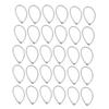 30pcs Stainless Steel Earring Connectors Hollow 33.5x21.7MM Teardrop Bezel Pendant With Hole Hollow Bezel Charm