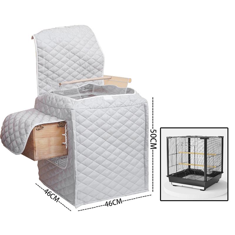 Зимовий теплий чохол для клітки для птахів Бавовняний стьобаний чохол для клітки Навіс із захистом від дощу Аксесуари для клітки для папуг