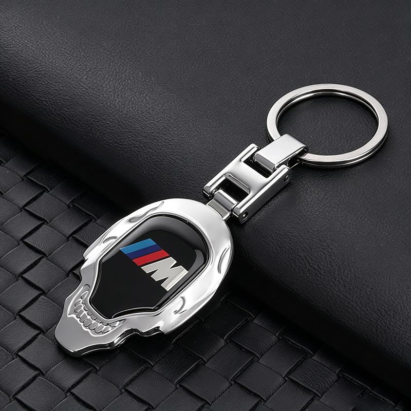 1Pcs Metal/Leather Keychain Hand-Woven Key Rope Key Ring Auto Emblem Accessories For BMW E90 E87 F30 E60 F01 F02 G20 X1 X3 X4 X5 rvsh75