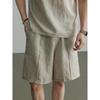 Hengyuanxiang Men's Linen Blend Casual Shorts