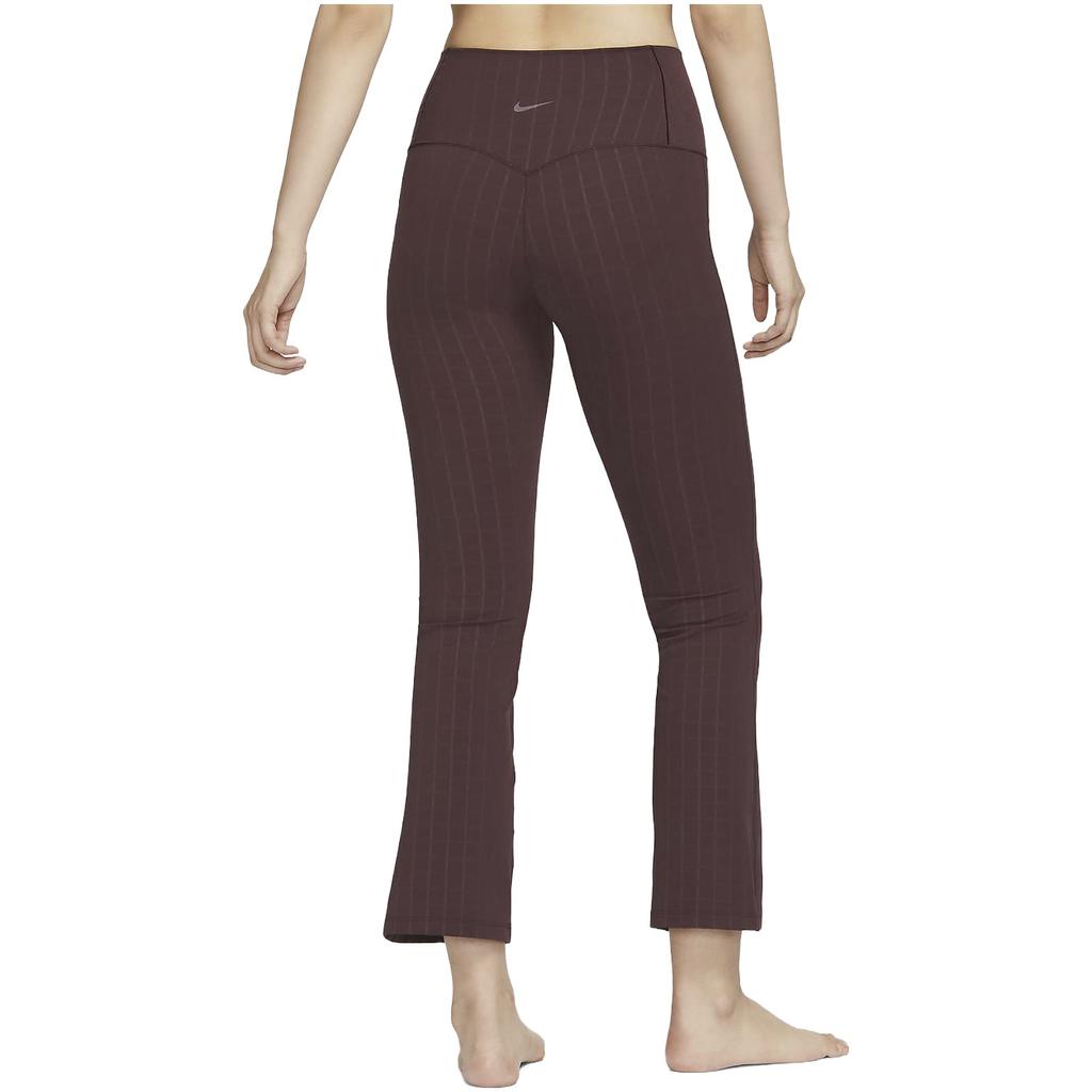 Nike Yoga Dri-FIT Luxe Striped Quick-Dry Flared Knit Pants Women Pants Earth-Brown FB4494-227