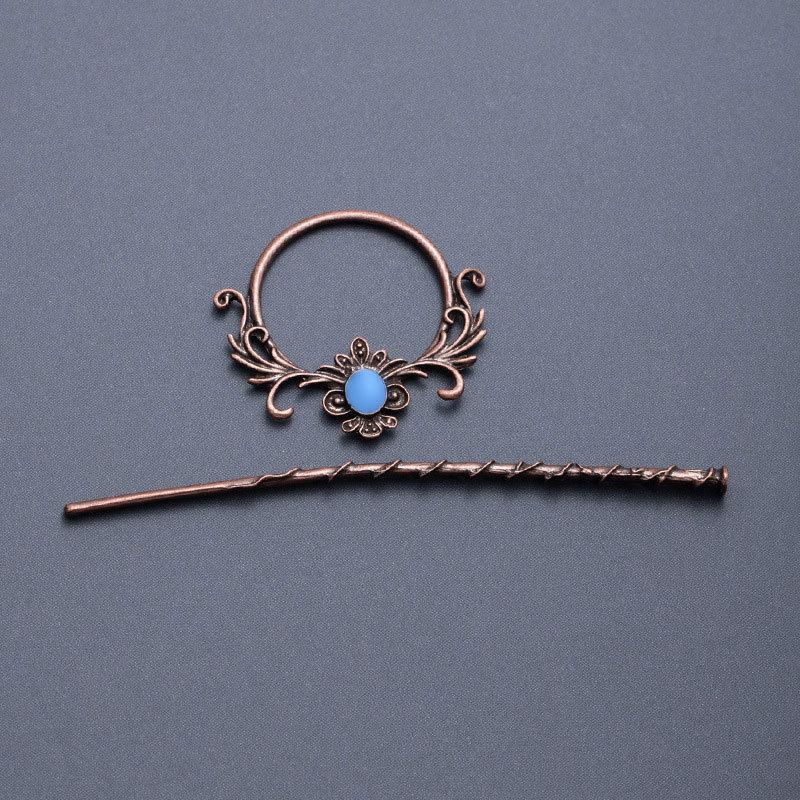 

Viking Wolf Moon Hairpin Gothic Headpiece Bohemian Hair Accessories Set for Women
