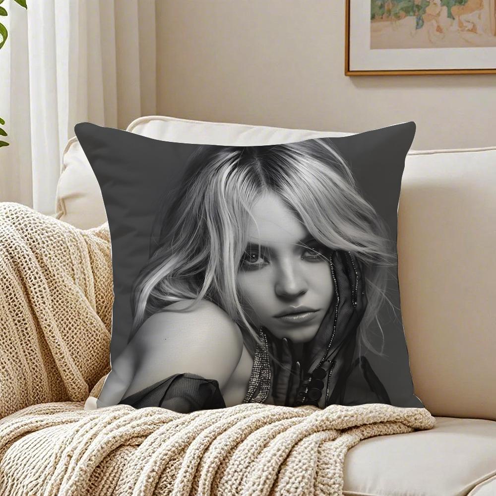 actor bold SSydney SSweeney Cushion Cover Pillowcase Antidustmite living Room Sofa Decor Cushion Room