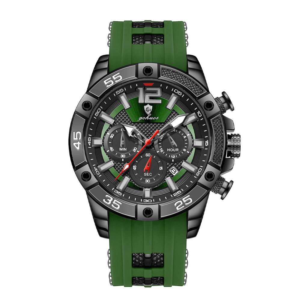Gohuos 9805  Silicone Strap Waterproof Men's Quartz Wristwatch in Stock Luminous Factory Price Business Watch for Men