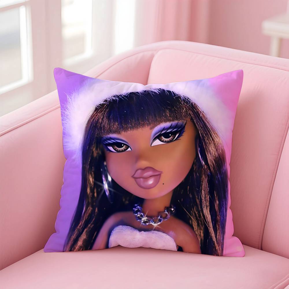 B-BratzZ Fashion m-Mask g-Girl Pillow Case Pattern Printing Pillowcase Living Room Sofa Cushion Cover Bedroom Room Decor