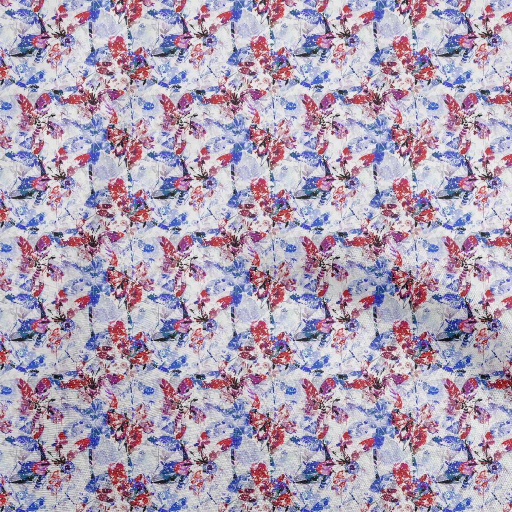 oneOone Cotton Flex Green Fabric Abstract Floral Dress Material Fabric Print Fabric By The Yard 40 Inch