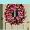 Fall Ivy Leaf Flower Wreath Door Hanging With Faux Green Plants For Garden Wedding Decor