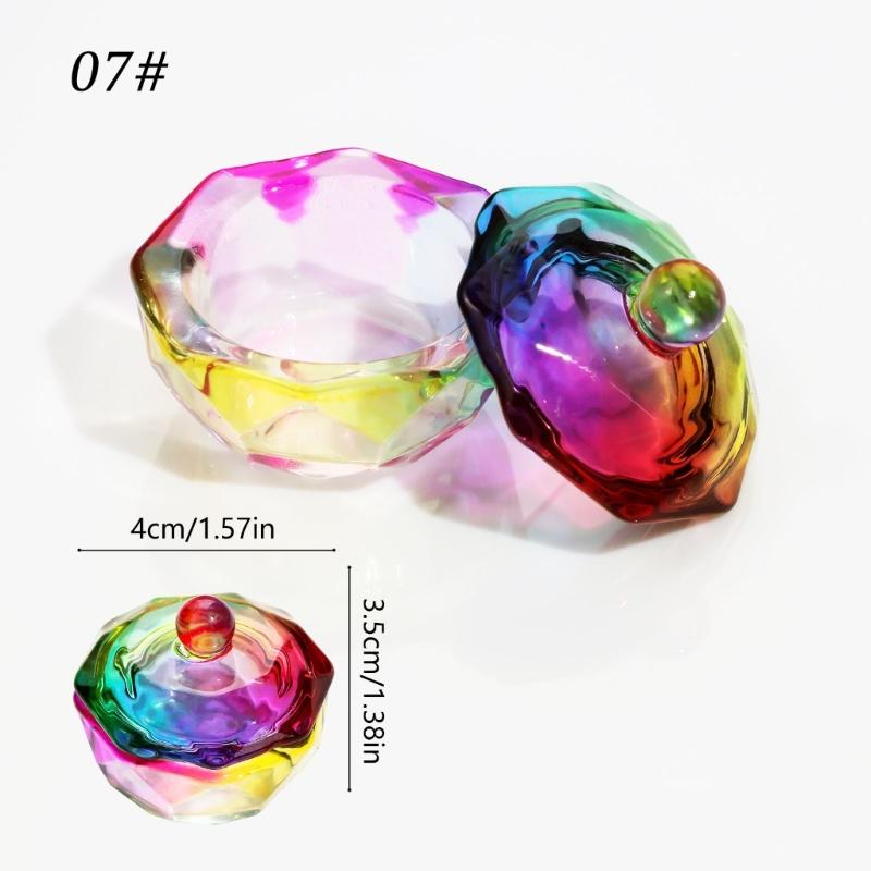 Nails Art Glass Acrylic Dappen Dish Nail Crystal Bowl Nail Liquids Crystal Cup Nail Design Tool Crystal Glass Dish