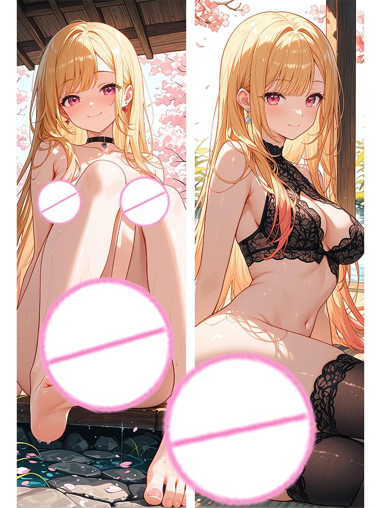 Дакимакура аниме Китагава Марин Двусторонняя печать Наволочка для подушки для тела в натуральную величину Наволочка для взрослых Настраиваемая 40x120cm