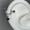 Small and Exquisite Star Pendant Ear Bone Ring for Women Niche Design Diamond U-shaped Earrings Earrings