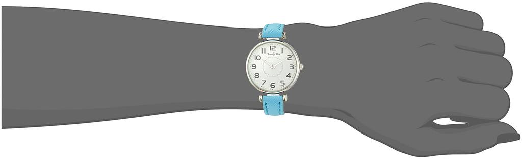 Arias Amalfidia Analog Watch, Waterproof, Leather Strap, White Dial, WW20023A-139, Women's, Blue