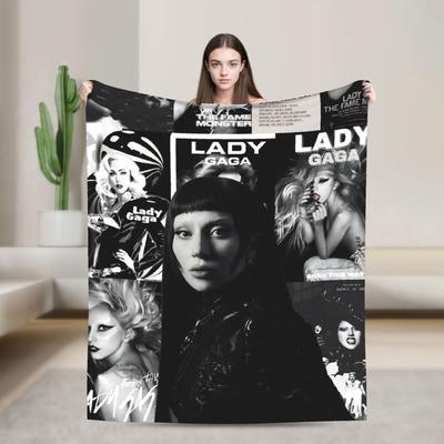 Travel Lady Gaga Mayhem 2025 Album Throw Blanket Flannel Bedspread For Couch Bed Street Trend Sofa Bed Cover