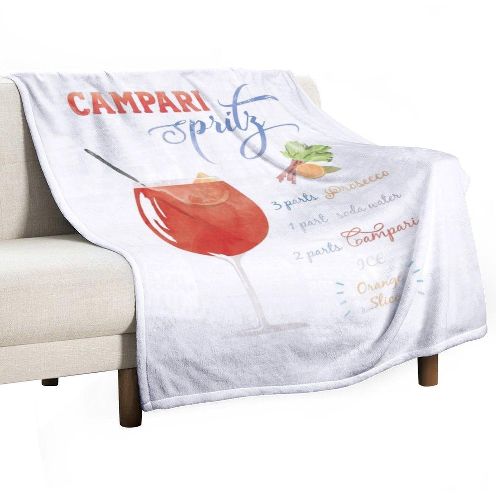 Campari Spritz Watercolour Throw Blanket Thins Stuffeds for babies Moving Blankets 30x40in