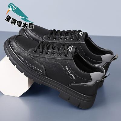 Herenschoenen herfst trendy schoenen 2025 nieuwe mode heren casual sport lederen schoenen herenschoenen