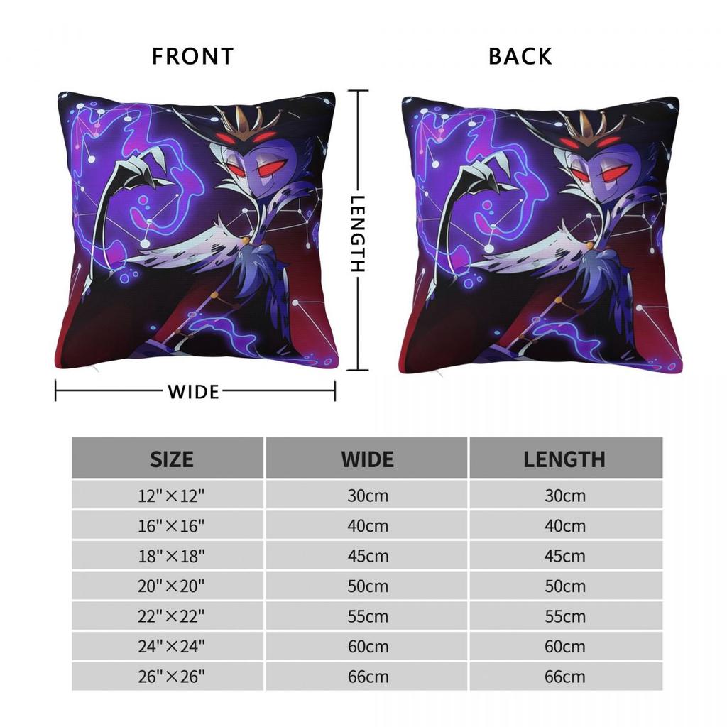 Helluva Boss Cartoon Square Pillowcase Cushion Cover Pillow Case Throw Pillow Cover for Home Bedroom Car