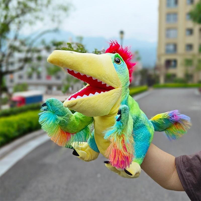 Pp Cotton Filled Dinosaur Plush Hand Puppet For Kids Play