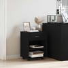 Storage Cabinet Black Oak Effect 46 x 36 x 59 cm