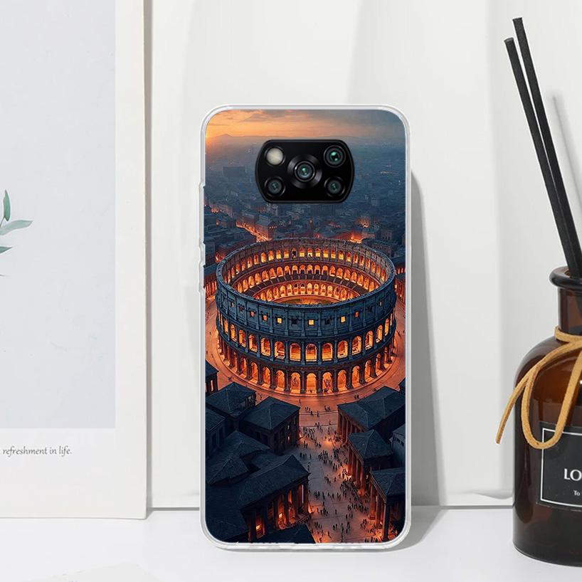 

Roman Colosseum Phone Case For Xiaomi Poco X7 X6 X5 M7 M8 Pro F7 Ultra Redmi 15C 15 13C 13 12C 12 10 10C 10A Art Fundas Poco X7 Redmi 15 5G