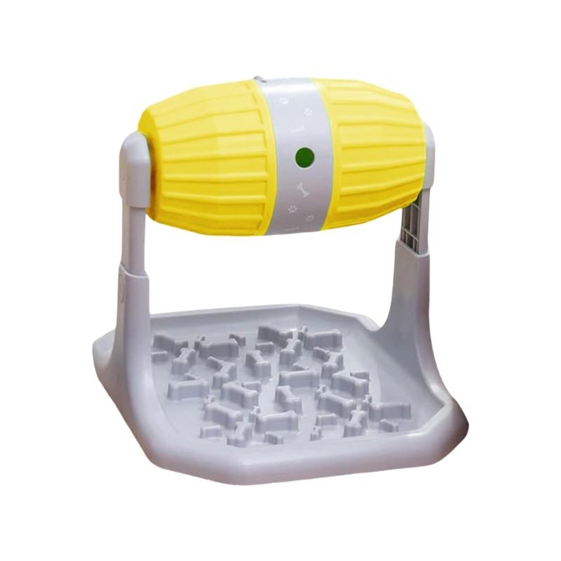 Rolling Treat Dispenser Dog Toy With Food Opening NonSlip Base Interactive Feeding Game For Canine Enrichment