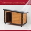 Rainproof Wooden Dog House - Large, Sun-Protected, Solid Wood Pet Shelter for All-Season Indoor/Outdoor Use