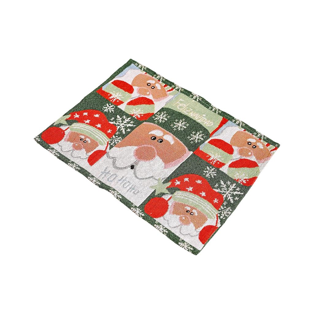 Christmas Decorations Snowman Table Mat Knitted Cloth Insulation Pad