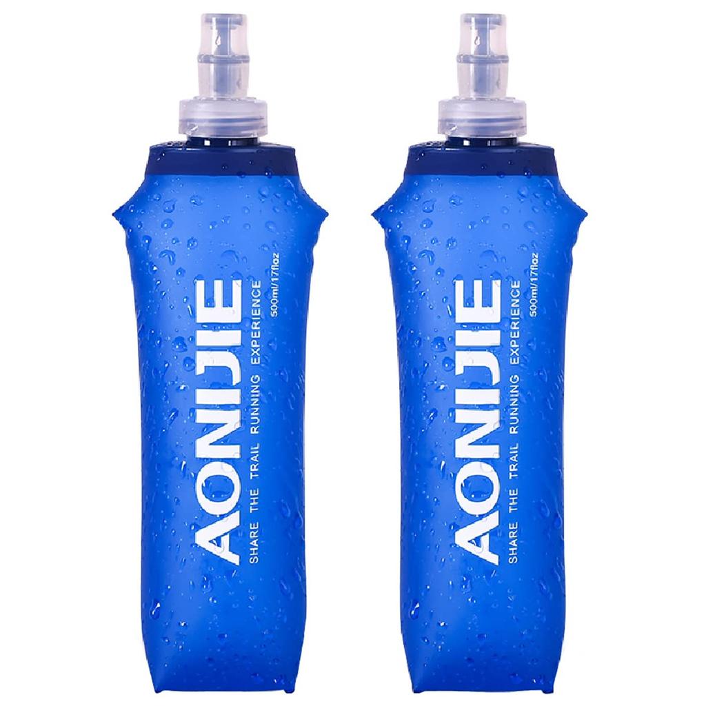 Azarxis Foldable TPU Hydration Portable Soft for Trail and Outdoor 500ml Capacity Bottle, Flask, Lightweight, Running, Marathons, Hiking, Cycling,