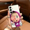 CUTE  GIRL Masha and the Bear Phone Case For Samsung Galaxy A71,A70,A52,A51,A40,A30 Transparent Cover