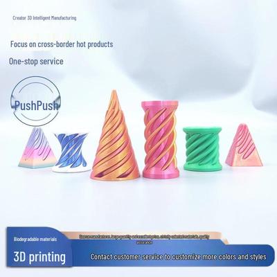 3D Spiral Kegel Dekompressionsspielzeug für Kinder - Trendiges Pädagogisches Push-Pop