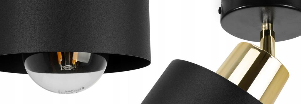 WALL CEILING LAMP, BLACK LED LAMP