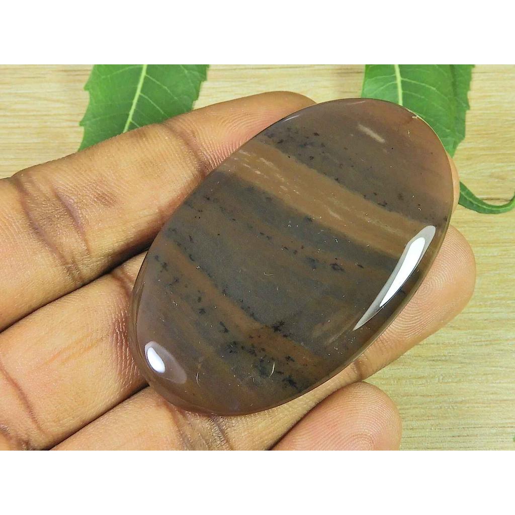 33X58X06MM Natürlicher Honig-Dendrit Oval Form Cabochon Loser Edelstein 112 Karat. SK-3463