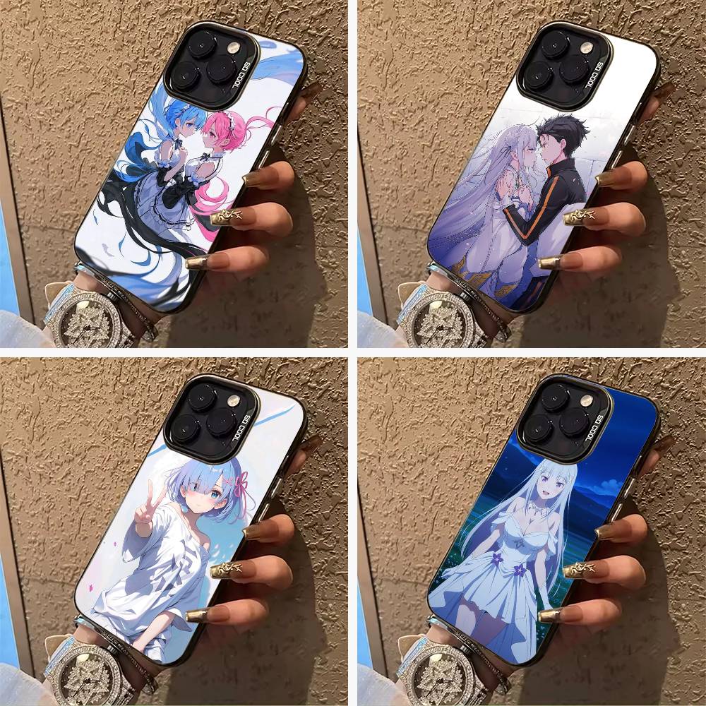 Zero -Starting- Life-in-Another -World Phone Case For IPhone17 16 12 13 14 15 16 Pro Max Plus Cover Colored Silver Funda Bumber