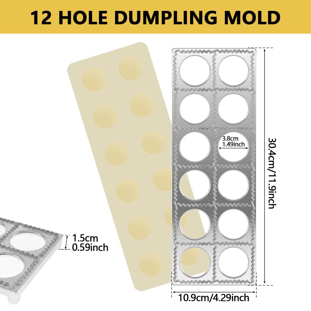 Ravioli Maker Press 10/12 Holes Ravioli Mold Tray Pelmeni Pasta Maker Kitchen Aid Pasta Press Cutter Tool Dumpling Mould Set