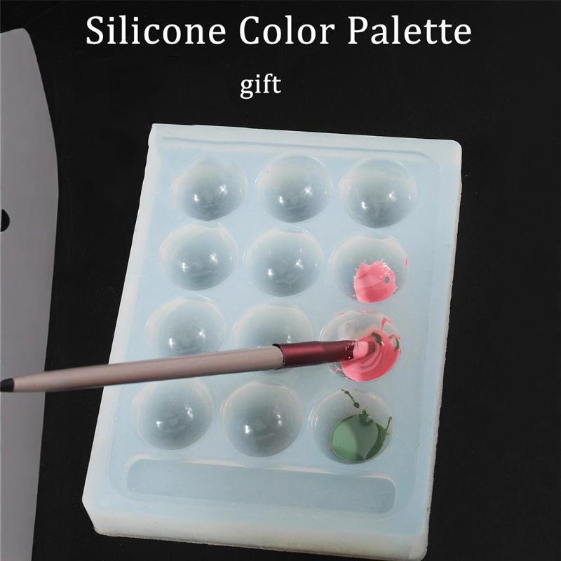 High Transparent Nail Art Nail Color Palette Or Gel Polish Pallet Mixing Drawing Paint Plate Pad Manicuring Display Showing