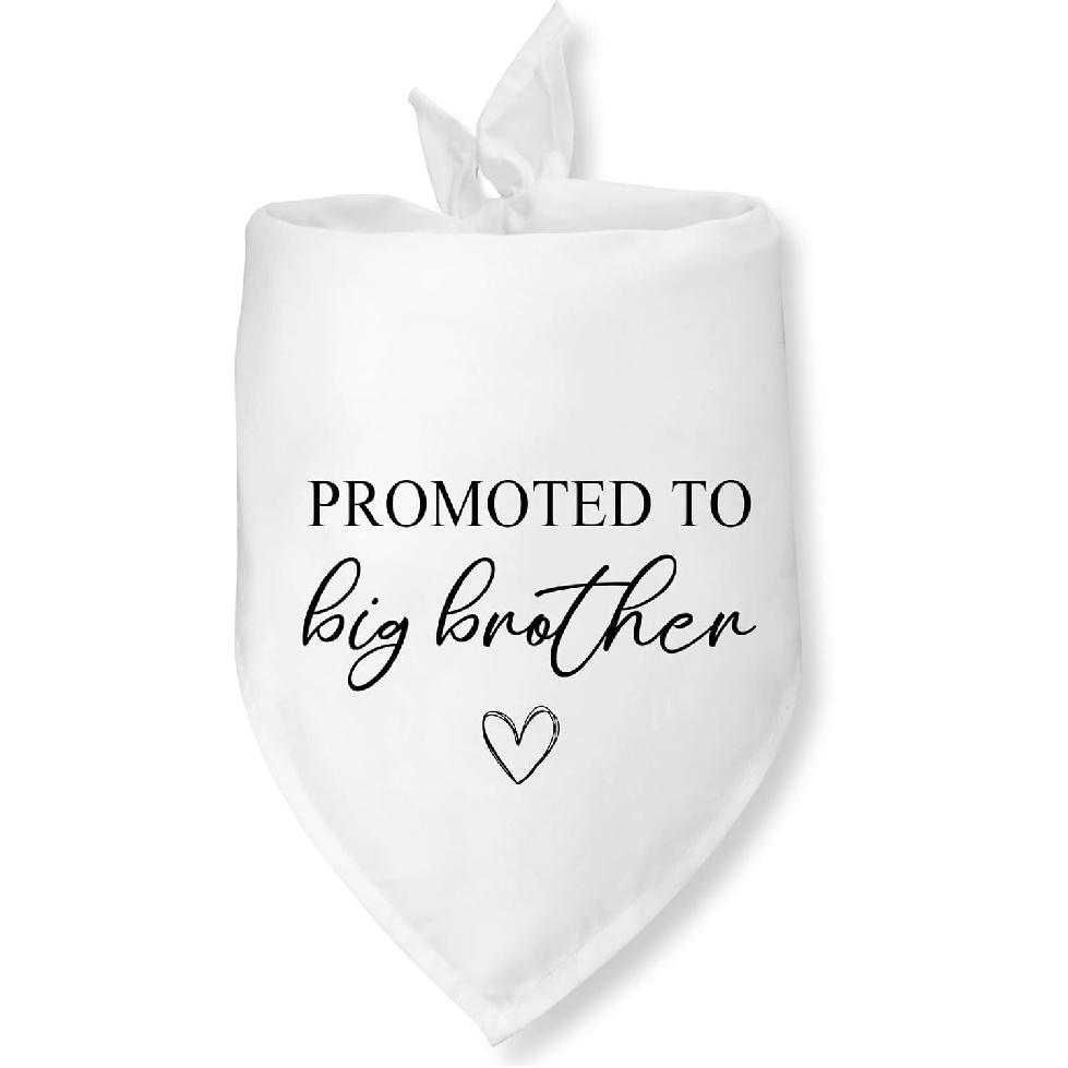 Promoted to Big Brother Dog Bandana Big Brother Baby Announcement Dog Pregnancy Announcement Gender Reveal Pet Scarf for Small Medium Dogs & Cats