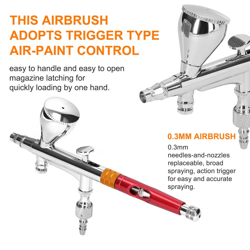Set de pompă de aer profesională multifuncțională T218 0,3 mm Airbrush Max 30PSI pentru modele de artă DIY