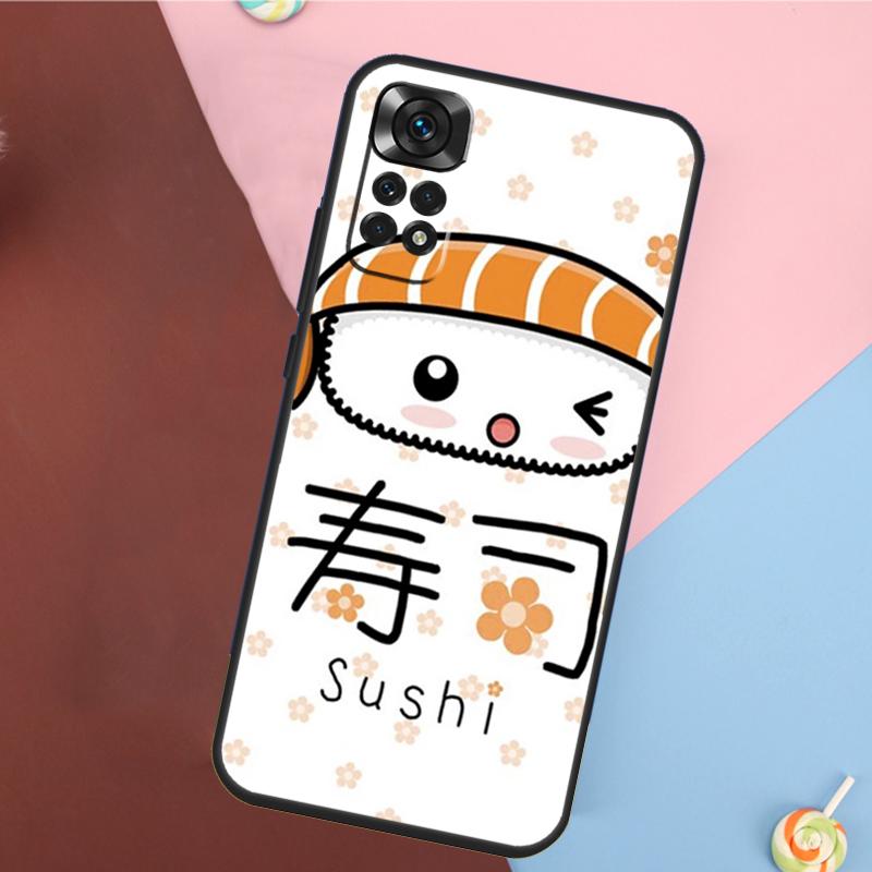 Sushi Maki Rice Kitchen Food Cute Cover For Xiaomi Redmi Note 13 Pro 14 12 11 9 10 9S 10S 11S 12S Redmi 10C 12C 13C 14C Case