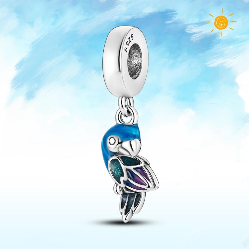 copper Authentic Charm Bead Charms Blue Sea Butterfly Whale CZ Charm Bead Charms Bead Charms Compatible With Authentic Accessories Bracelets Do It You