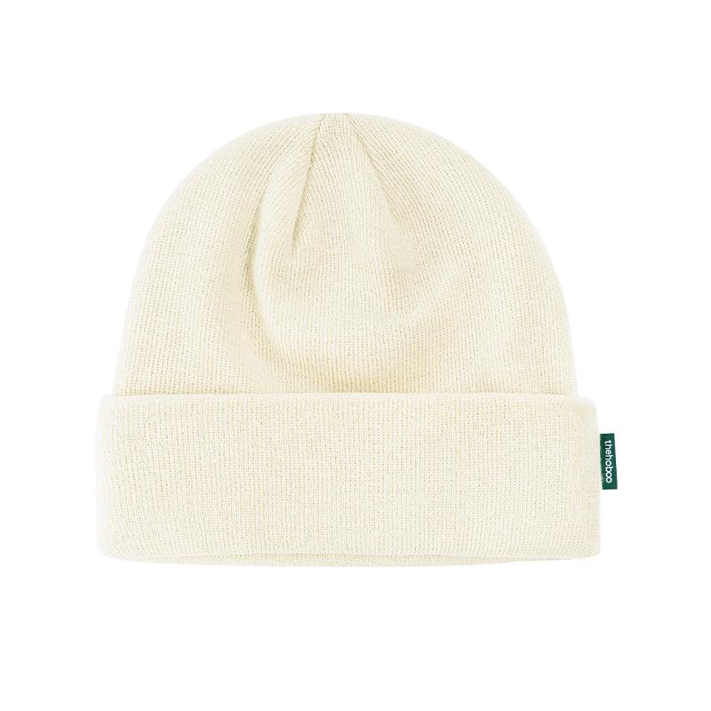 

Японская Оригинальная Универсальная Вязаная Шапка-Бини - Унисекс Осенне-Зимняя Теплая Повседневная Шапка M (54-60cm) Elastic грязно-белый