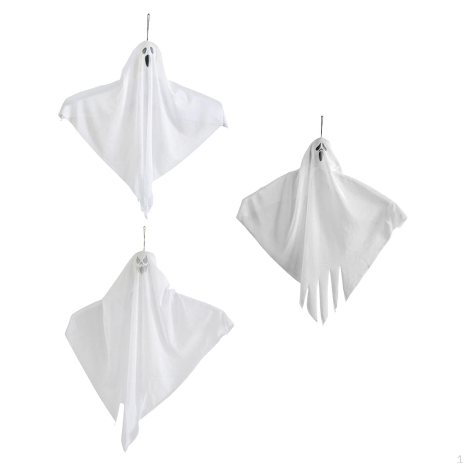 

3Pcs Halloween Hanging White Decoration 25.6 for Patio Holiday Lawn Decor