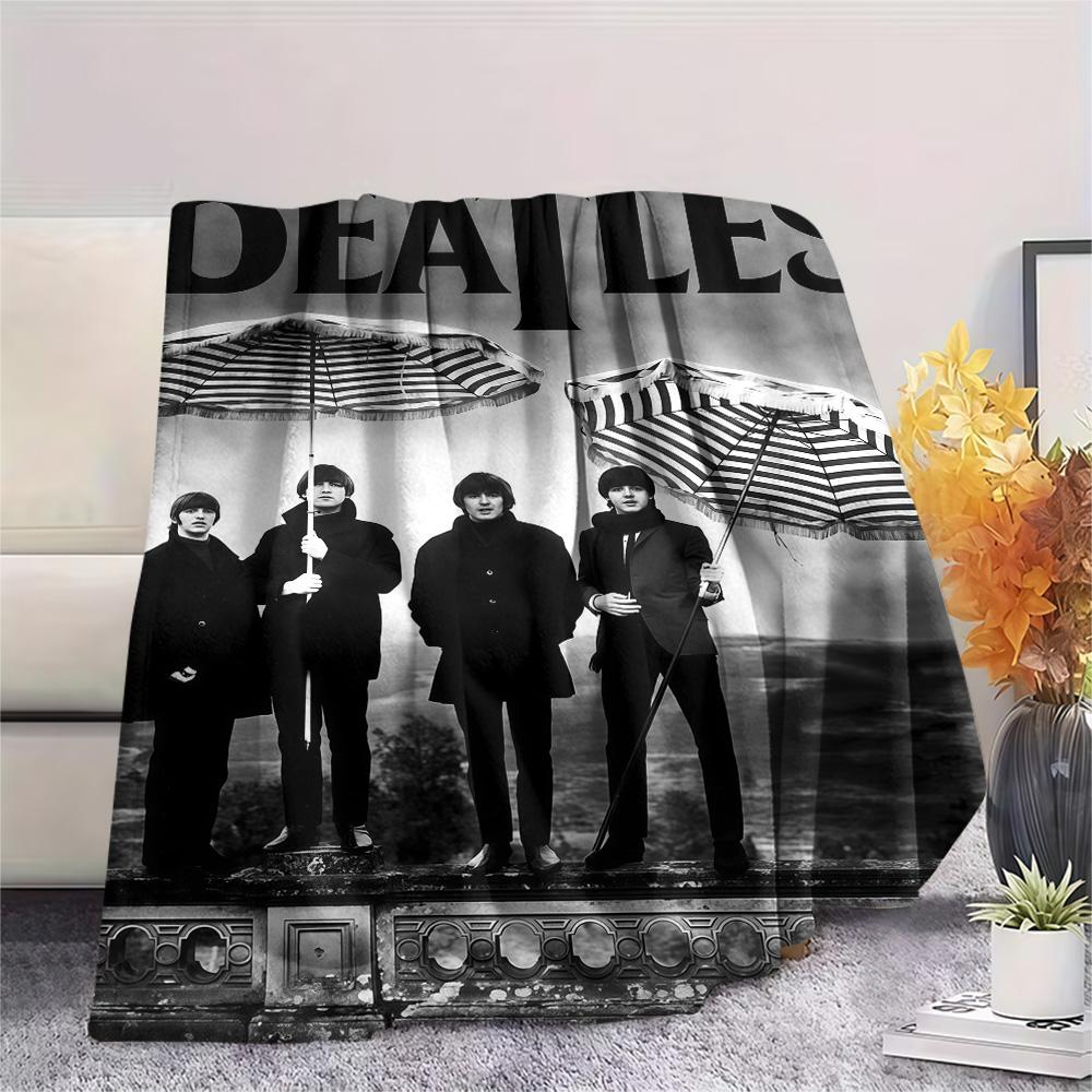 1PC Famous rock band Print FlAannel Blanket, High quality Comfortable for All Seasons, Home Decor, Warmth and Comfort